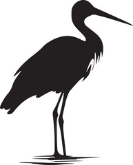 Fototapeta premium Stork bird Vector Illustration, SVG