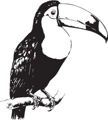 Fototapeta premium Toucan Bird Vector illustration, SVG