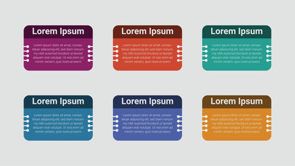 Modern square isolated color frame infographic design set. Business infographic template Premium Vector for workflow layout, squire diagram, brochure, report, presentation