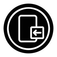 Obraz premium log in glyph icon