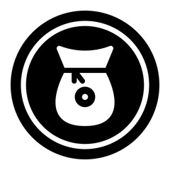 money bag glyph icon
