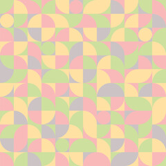 scandinavian repetitive background. pastel colored geometric shapes. vector seamless pattern. modern stylish texture. fabric swatch. wrapping paper. continuous design template for textile, home decor