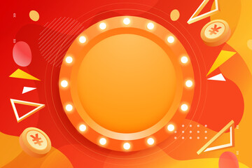 Obraz premium 618 shopping festival e-commerce promotion, mid-year event promotion background, vector illustration