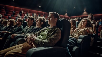 In the theater, patrons are enjoying themselves. The Generative AI