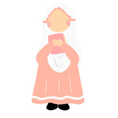 Cute expression muslimah children