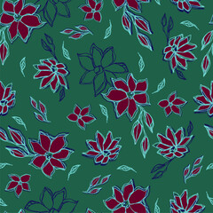pattern of flower_green