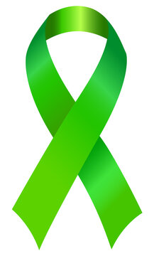 The green ribbon is used to represent bipolar disorder and over 45 other causes including global warming, text-free driving, cerebral palsy, and genocide.