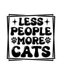 less people more cats svg design