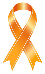 orange awareness ribbon is used to represent ADHD awareness, motorcycle safety, Hunger, leukemia, kidney cancer,gun violence prevention, racial tolerance, cultural diversity and many more.
