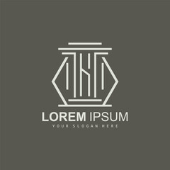 Pillar Logo, Law Design, Building Construction Pillar Vector, Product Brand Illustration Icon