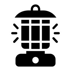camping glyph icon