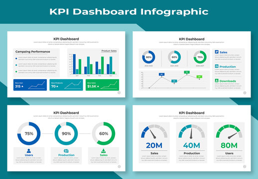 KPI Dashboard Infographic Layout