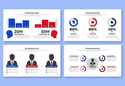 USA Elections Day Vote Infographic Layout