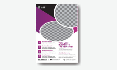 poster flyer pamphlet brochure cover design layout space for photo background, vector illustration template in A4 size.