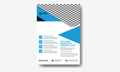 poster flyer pamphlet brochure cover design layout space for photo background, vector illustration template in A4 size.