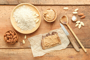 Mandelmus Brotaufstrich Mandelcreme selber machen Mandel Mus Creme Aufstrich Nuss Brot