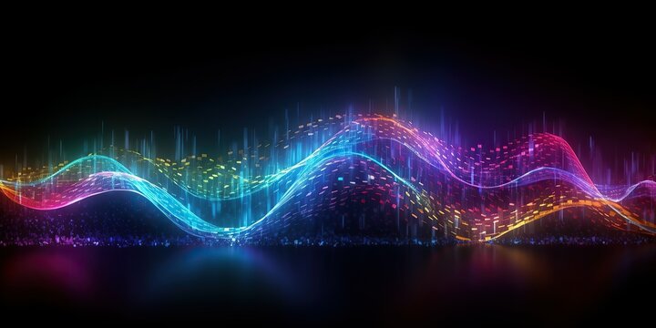 3d Render Abstract Futuristic Background With Blurry Glowing Wave And Neon Lines Spiritual Energy