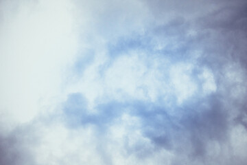 Dark clouds in the sky. The sky is overcast