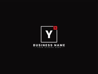 Professional NY n&y Logo, Typography Ny yn Initial Square Logo Letter Vector For Business - obrazy, fototapety, plakaty