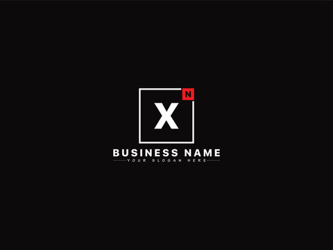 Professional NX n&x Logo, Typography Nx xn Initial Square Logo Letter Vector For Business