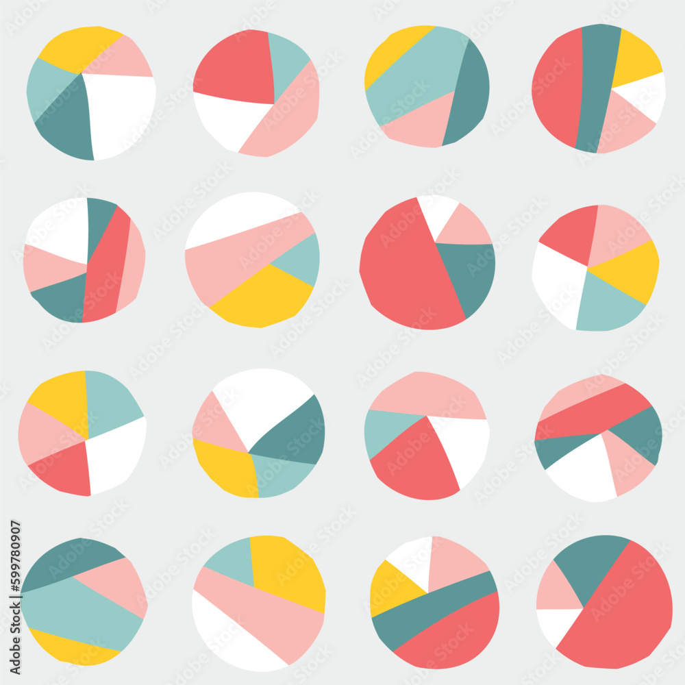 Aufkleber Seamless abstract pattern with geometric elements