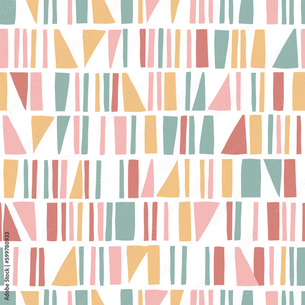 Aufkleber seamless abstract patten with color geometric shapes