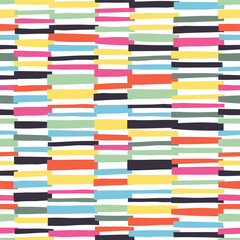 Seamless abstract patten with color strokes