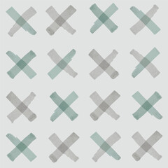 Seamless abstract pattern with hand drawn crosses
