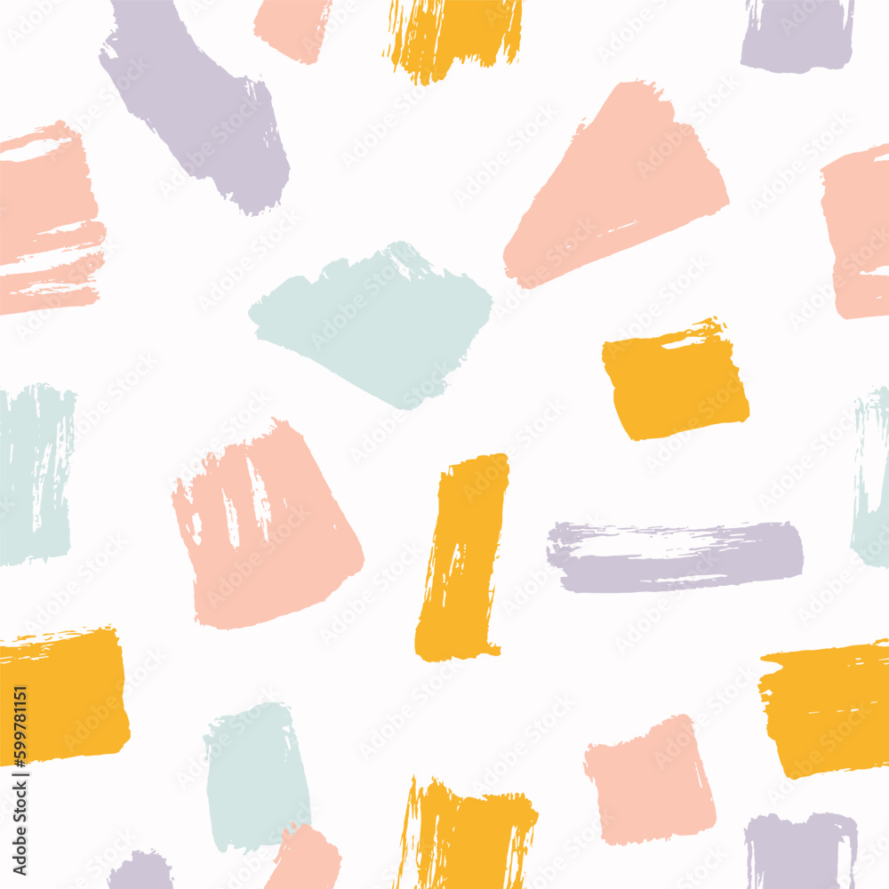 Aufkleber seamless abstract pattern with color hand drawn stains