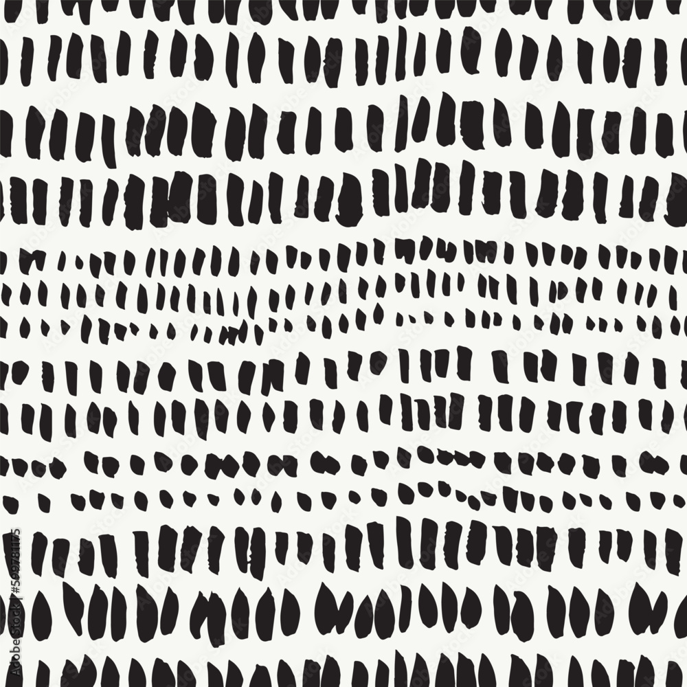 Poster seamless abstract pattern with hand drawn strokes