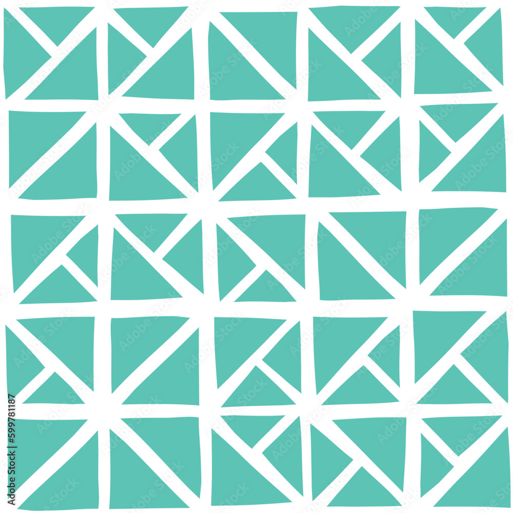Aufkleber Seamless abstract pattern with green triangles