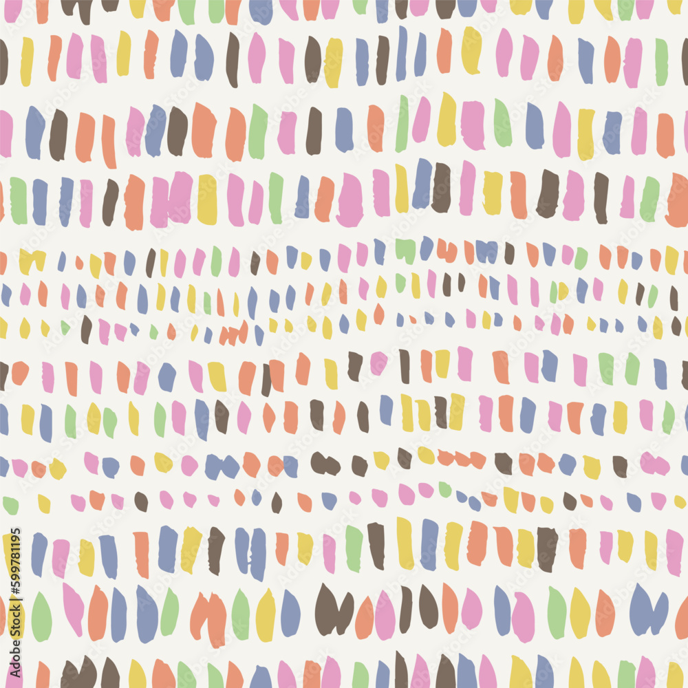 Aufkleber seamless abstract pattern with color hand drawn strokes