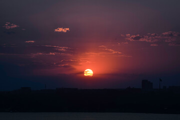 Scarlet Sunset in Brasília, Brazil