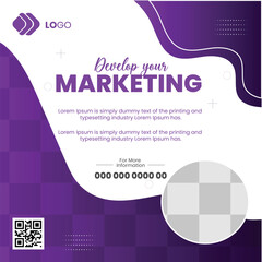 Creative social media post template, Vector illustration,
Business marketing agency promotion social media post templates, Facebook Post, and Instagram Post templates, Suitable for social media posts.