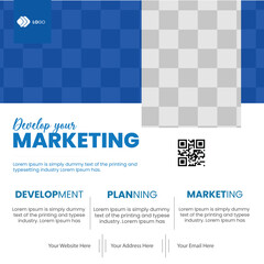 Creative social media post template, Vector illustration,
Business marketing agency promotion social media post templates, Facebook Post, and Instagram Post templates, Suitable for social media posts.