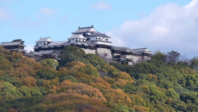 秋の松山城　愛媛県松山市