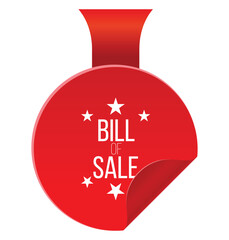 Bill Of Sale banner design. Bill Of Sale icon. Flat style vector illustration.