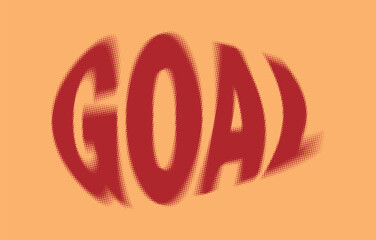 Goal typography vector