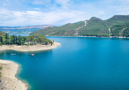 Embassament de Sant Antoni in Pallars Juss&aacute;. Route around the reservoir. Large reservoirs in Catalonia.
