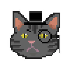 Obraz premium pixel art Count Cat