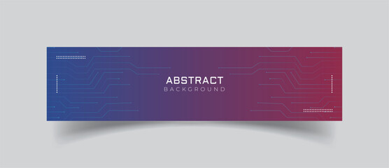 Linkedin banner with technology background