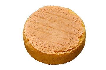 Preparation for baking a cake biscuit , isolated on a white background
