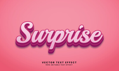 Surprise 3d vector Text Effect Style with Background