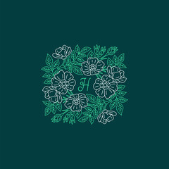 Floral monogram