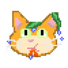 Obraz premium pixel art Naughty cat