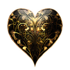 Gothic golden heart Ai