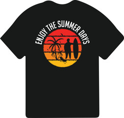 Summer t shirt design, summer vibes t-shirt design, summer day typography t-shirt design, Sunny day t-shirt, Summer vibes vector.