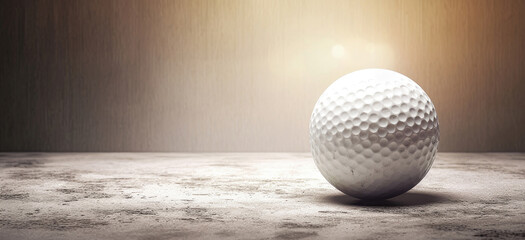 Close-up of a golf ball on the ground, Generative AI