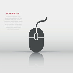 Computer Mouse icon. Vector illustration. Business concept mouse cursor pictogram.