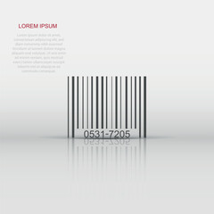 Obraz premium Barcode product distribution icon. Vector illustration. Business concept barcode pictogram.
